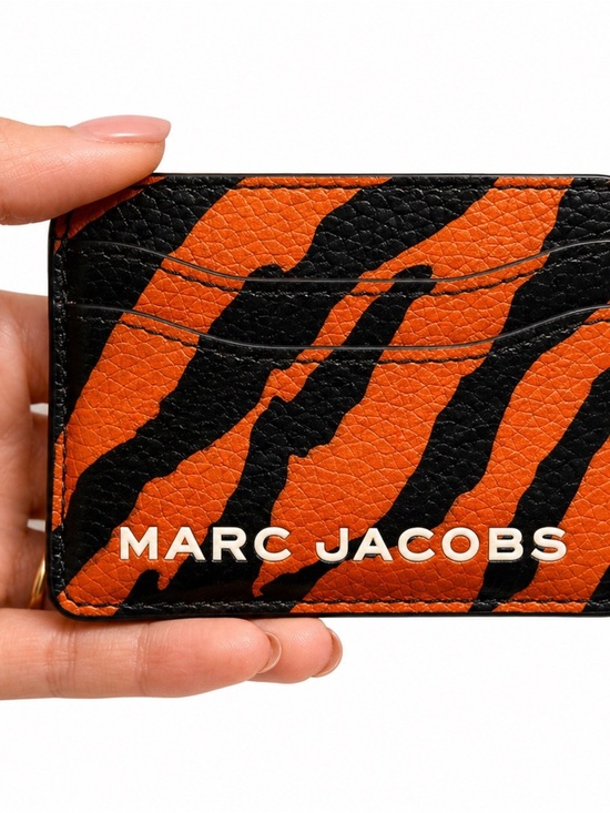 Marc Jacobs Other - Marc Jacobs Orange and Black Tiger Stripe Leather Card Holder